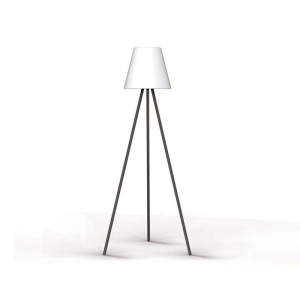 Lampadaire Solaire IP44 RVB Blanc Rechargeable